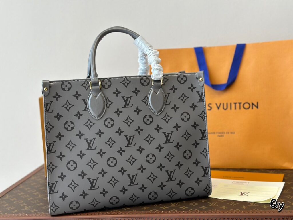 LV’s OnTheGo medium bag in Monogram Empreinte embossed