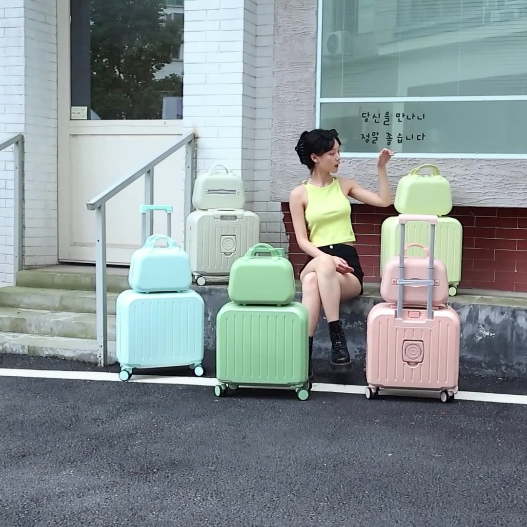Luggage Box for Women 18 Inch Multi-functional Small Mother and Daughter Box Gift Trolley Suitcase Travel Password Box
