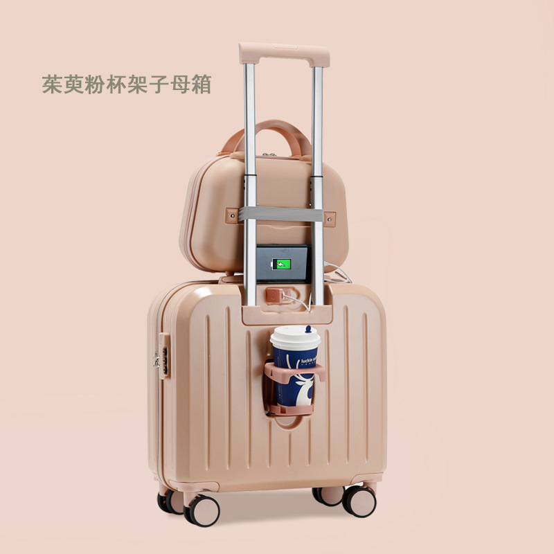 Luggage Box for Women 18 Inch Multi-functional Small Mother and Daughter Box Gift Trolley Suitcase Travel Password Box